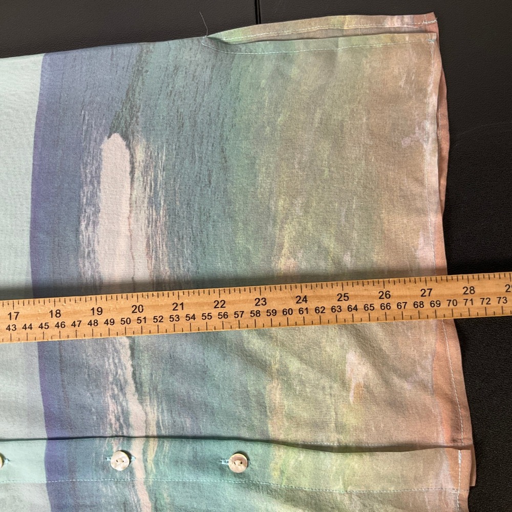Tommy Bahama Water's Edge Blouse Sz M Blue Silk Chiffon Ocean Beach Coastal NEW - Picture 12 of 14